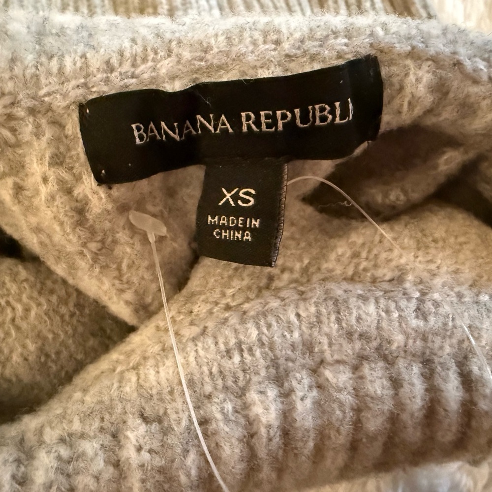 Banana Republic Gray Turtleneck Asymmetrical Sweater - Picture 11 of 12
